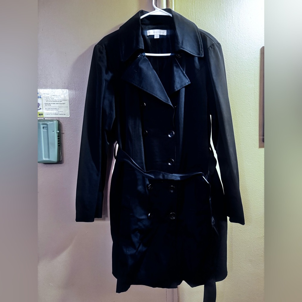 New York and Company Black Trench Coat